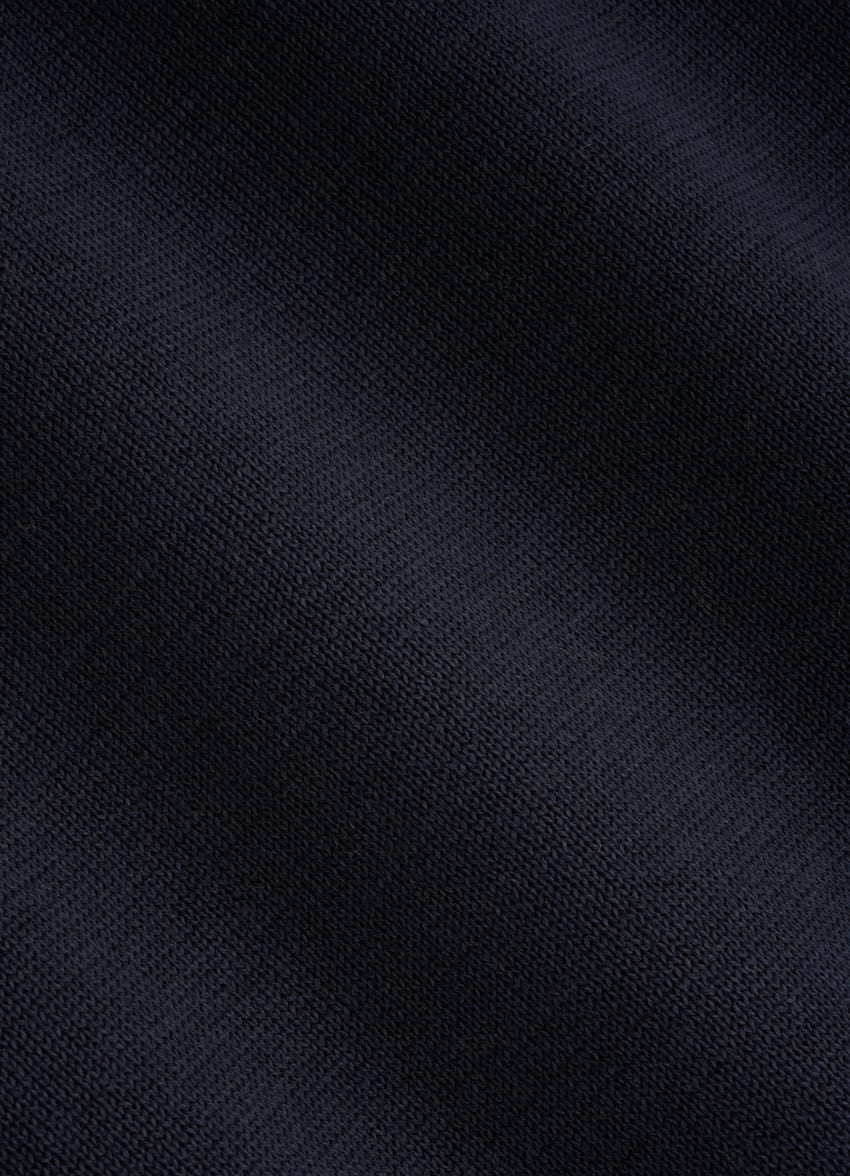 SUITSUPPLY Californian Cotton & Mulberry Silk Navy Polo