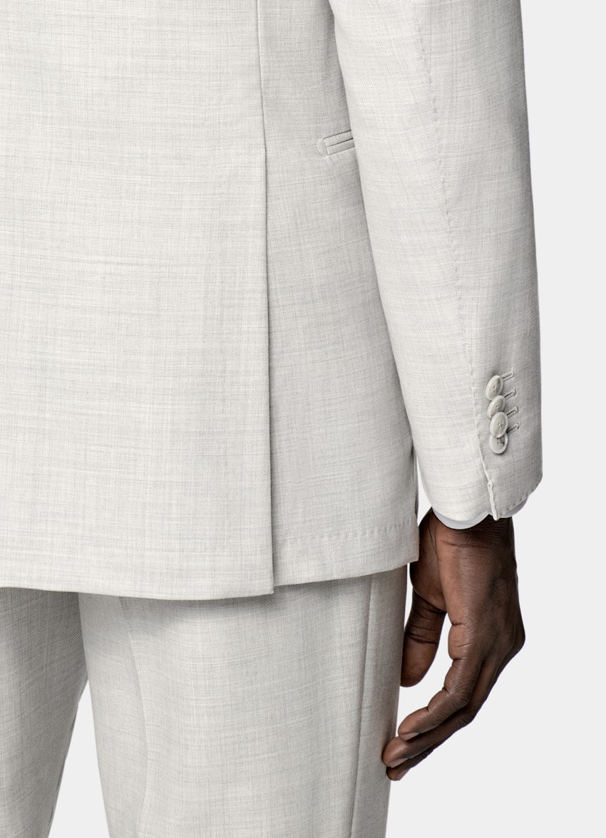 SUITSUPPLY All season Pure S130er Schurwolle by Drago, Italien Havana Anzug hellgrau Tailored Fit