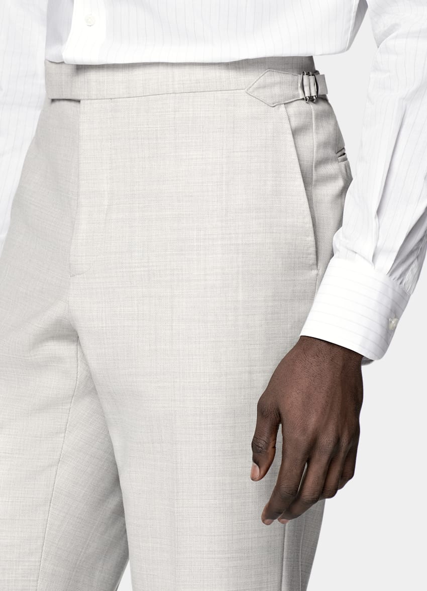 SUITSUPPLY All season Pure S130er Schurwolle by Drago, Italien Havana Anzug hellgrau Tailored Fit
