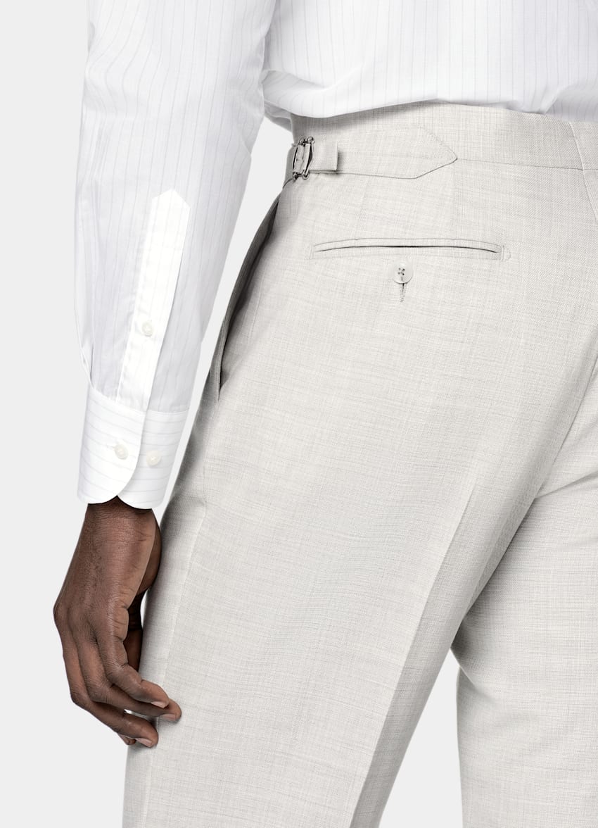 SUITSUPPLY All season Pure S130er Schurwolle by Drago, Italien Havana Anzug hellgrau Tailored Fit