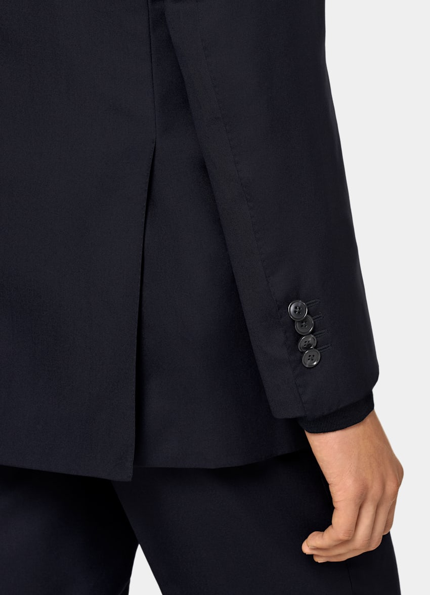 SUITSUPPLY All Season Wool Silk by Colombo, Italy Navy Custom Made Suit