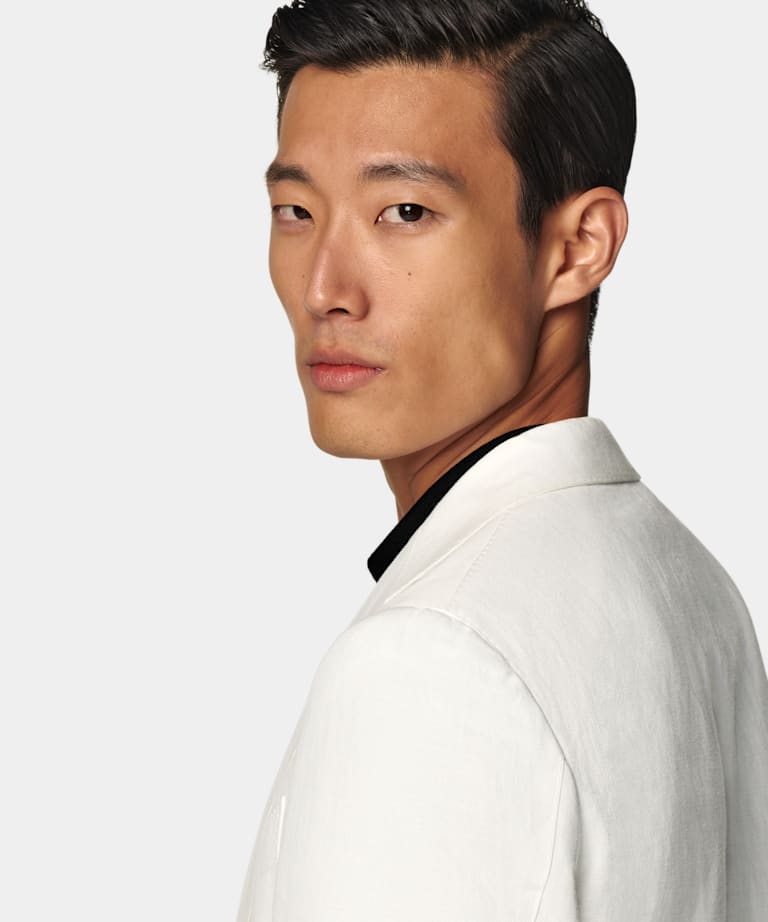 Veste de costume Havana coupe Tailored blanc cassé