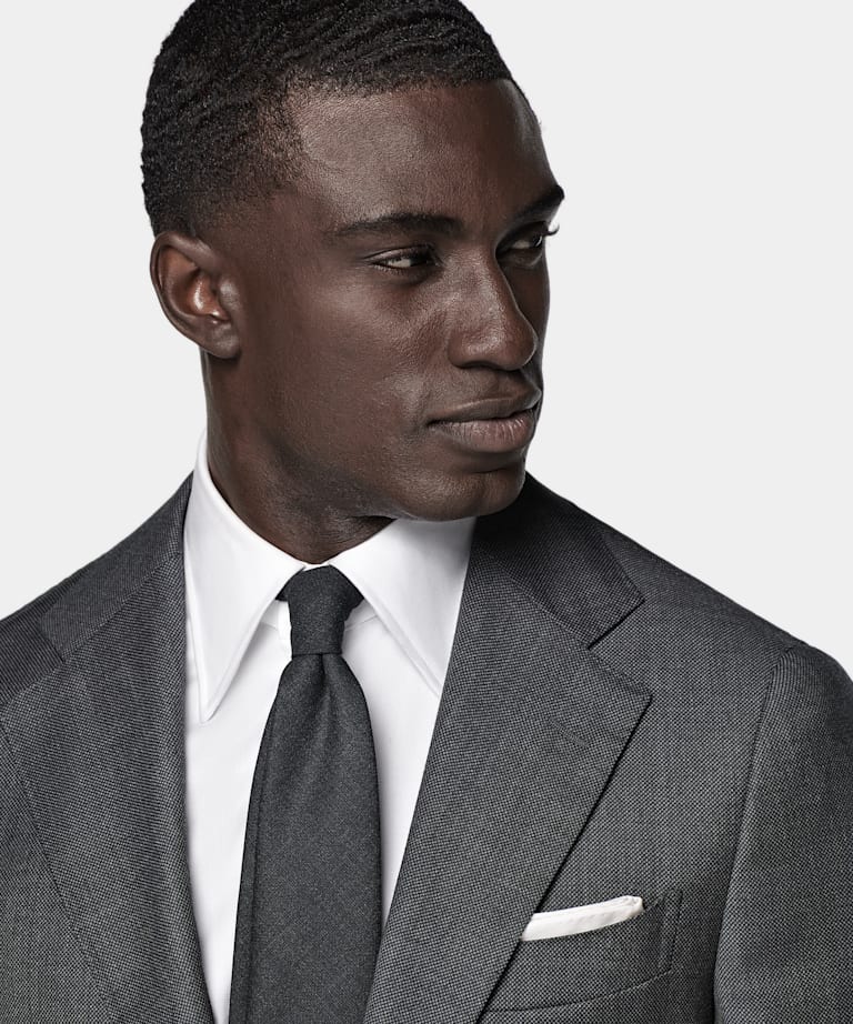  Dark Grey Tailored Fit Havana Suit