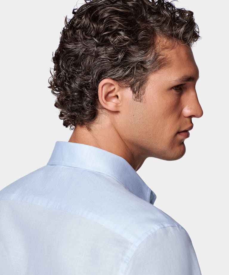 Chemise coupe tailored bleu clair