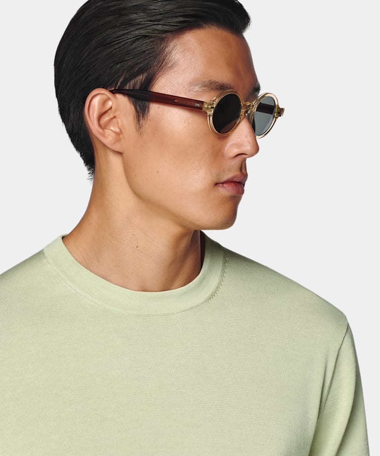 Light Green Short Sleeve Crewneck