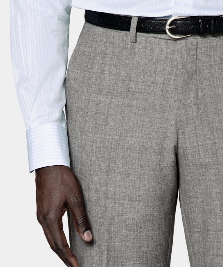 Light Grey Perennial Tailored Fit Lazio Suit