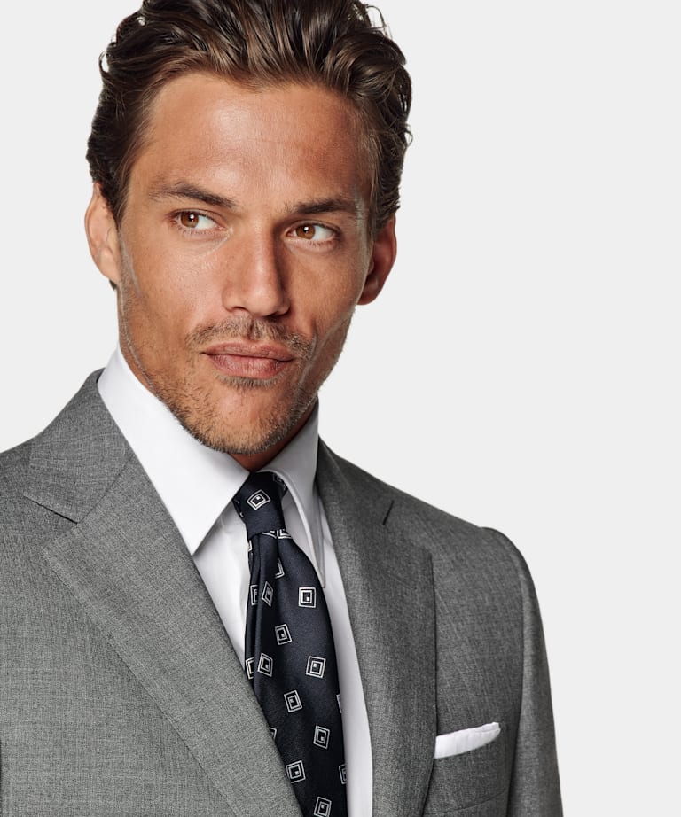 Mid Grey Perennial Tailored Fit Lazio Suit