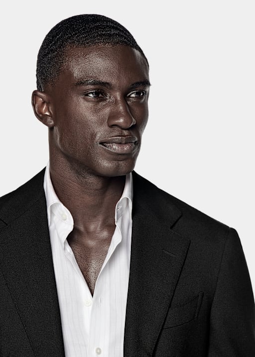 Black Tailored Fit Havana Suit