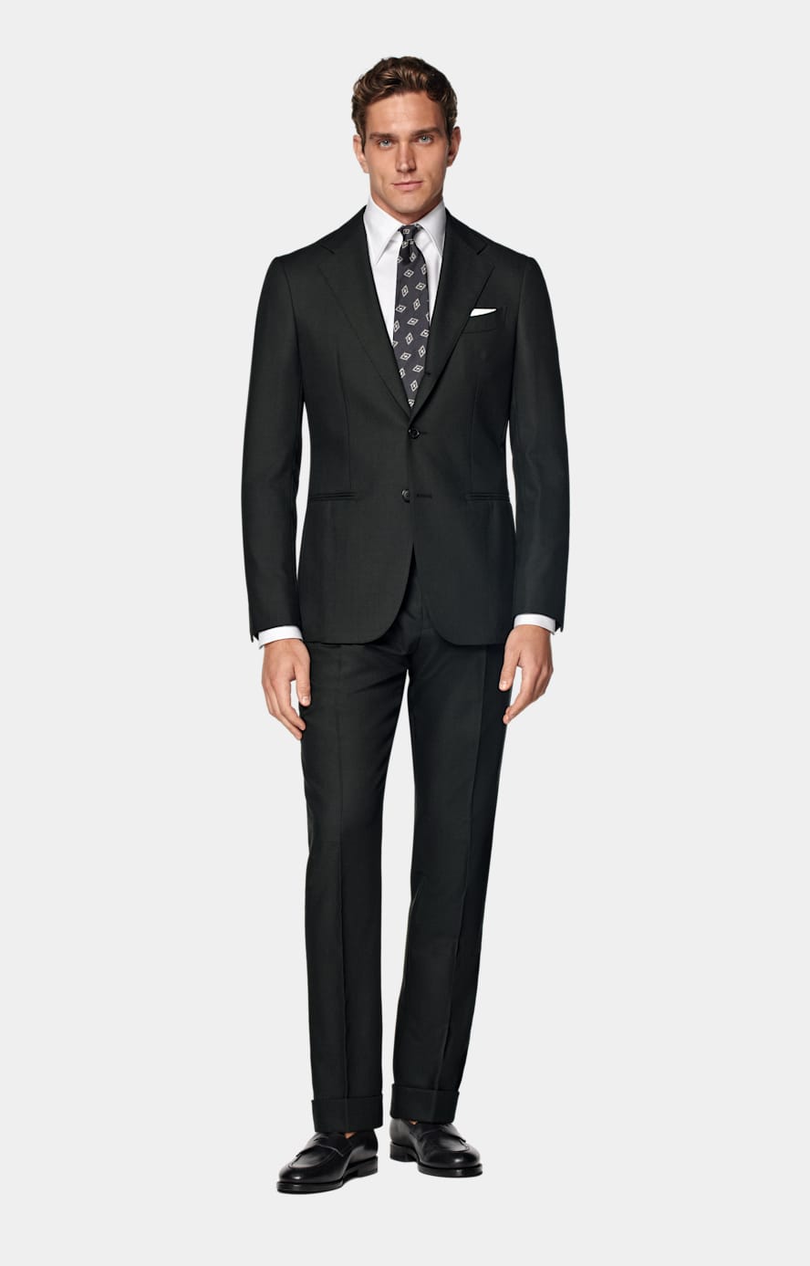Dark Green Tailored Fit Havana Suit