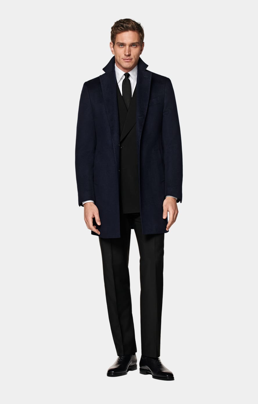 Dark Grey Straight Leg Suit Trousers