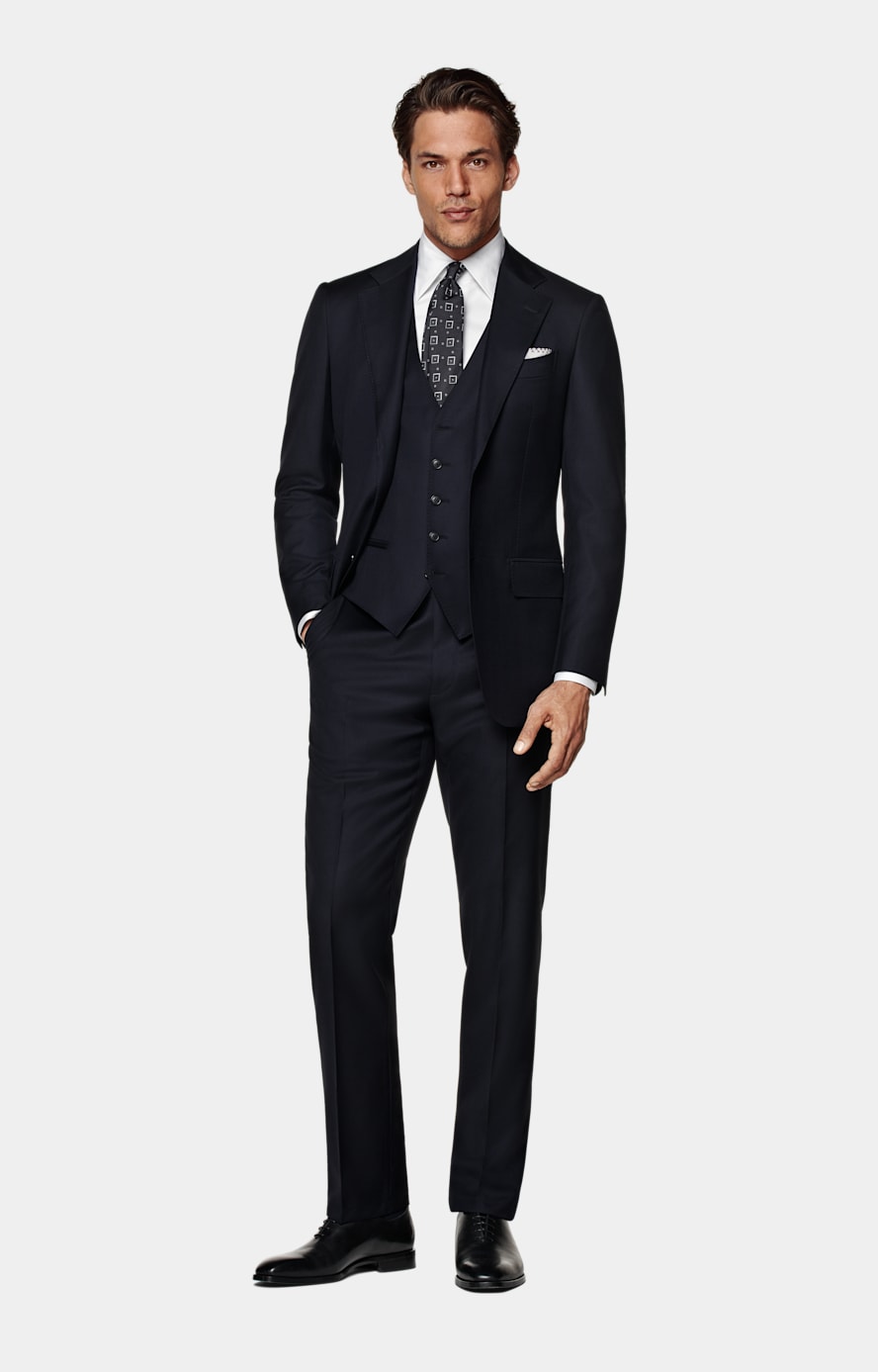 Navy Tailored Fit Havana Suit Jacket
