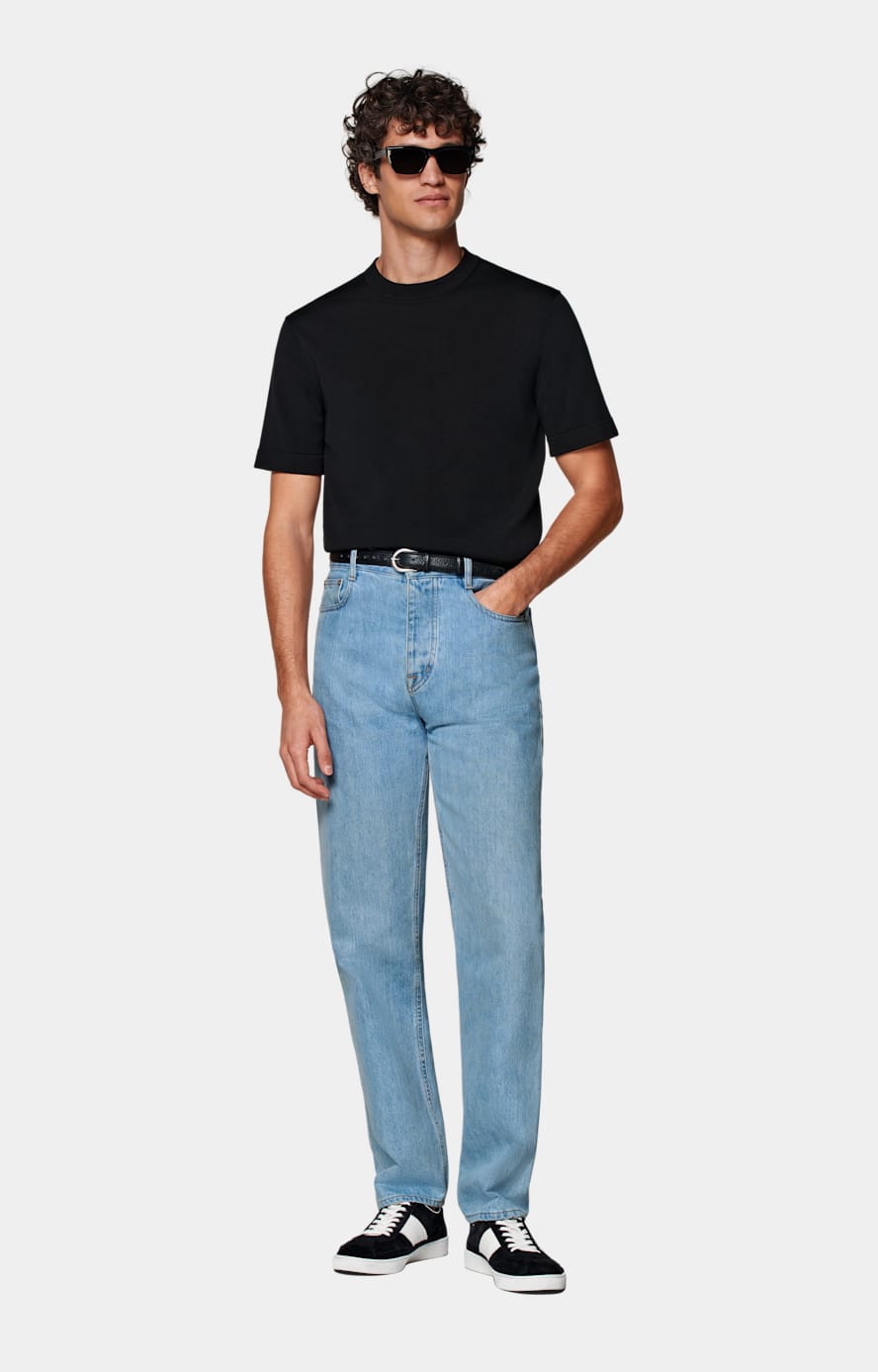 Black Short Sleeve Crewneck